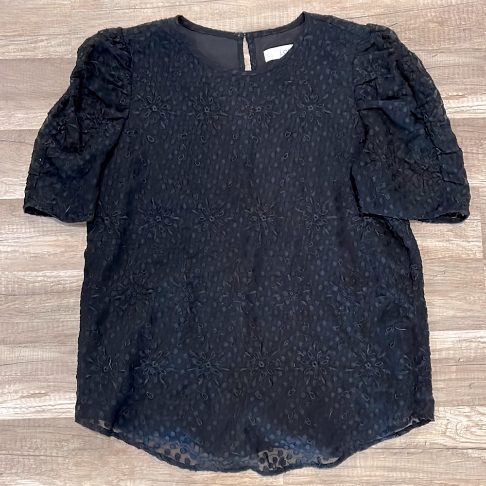 🤎Loft XS extra Small black blouse top